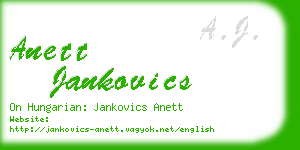 anett jankovics business card